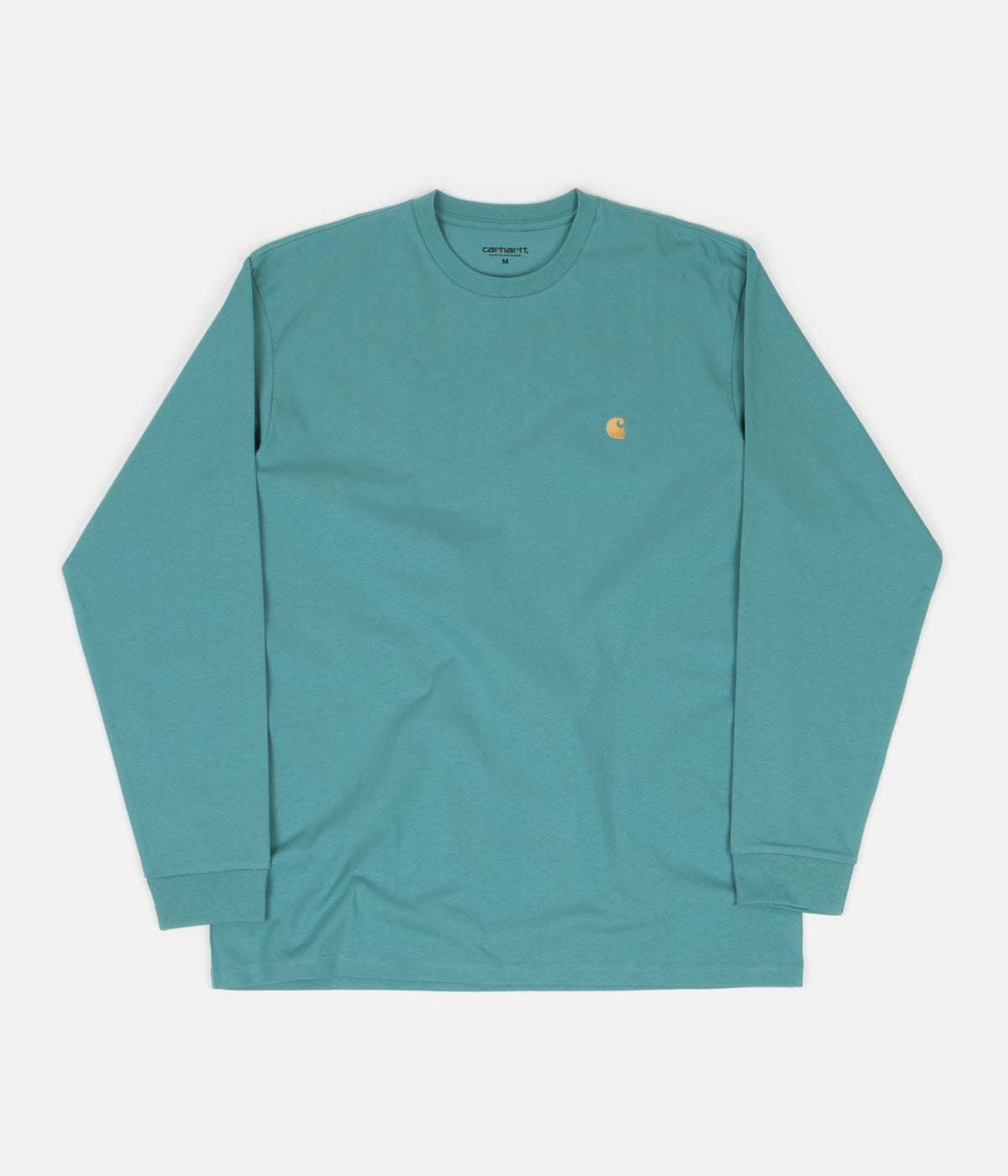 Carhartt Chase Long Sleeve T-Shirt - Frosted Turquoise / Gold