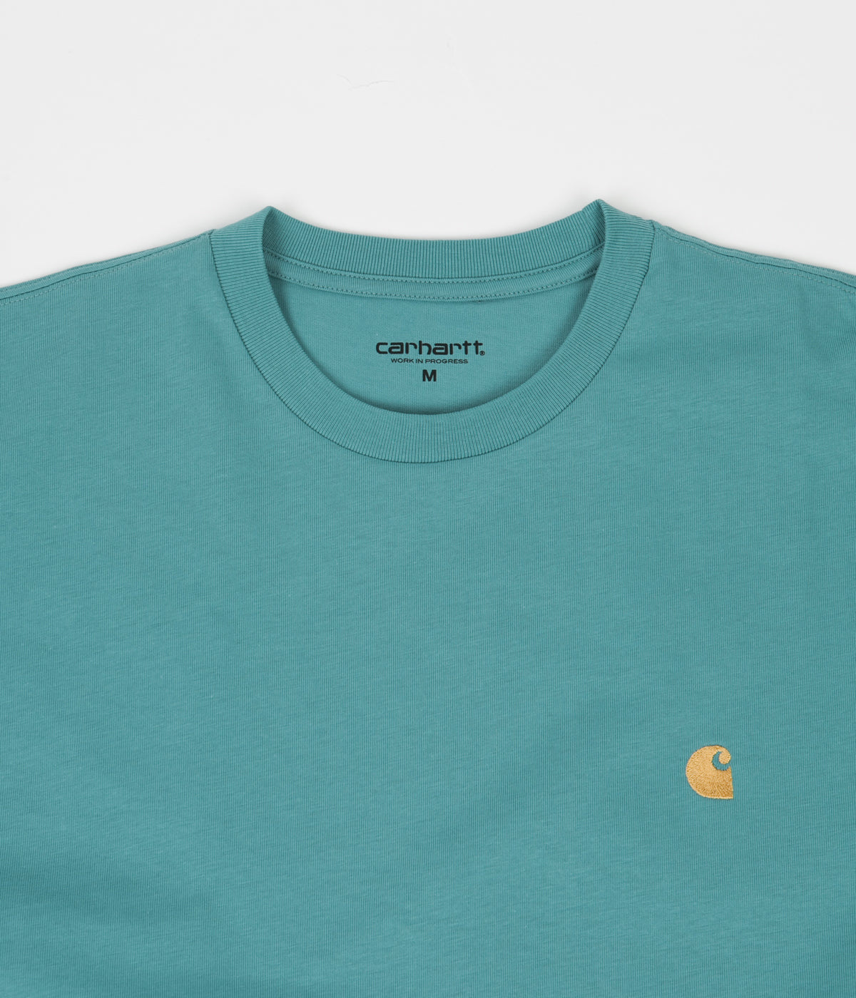 Carhartt Chase Long Sleeve T-Shirt - Frosted Turquoise / Gold