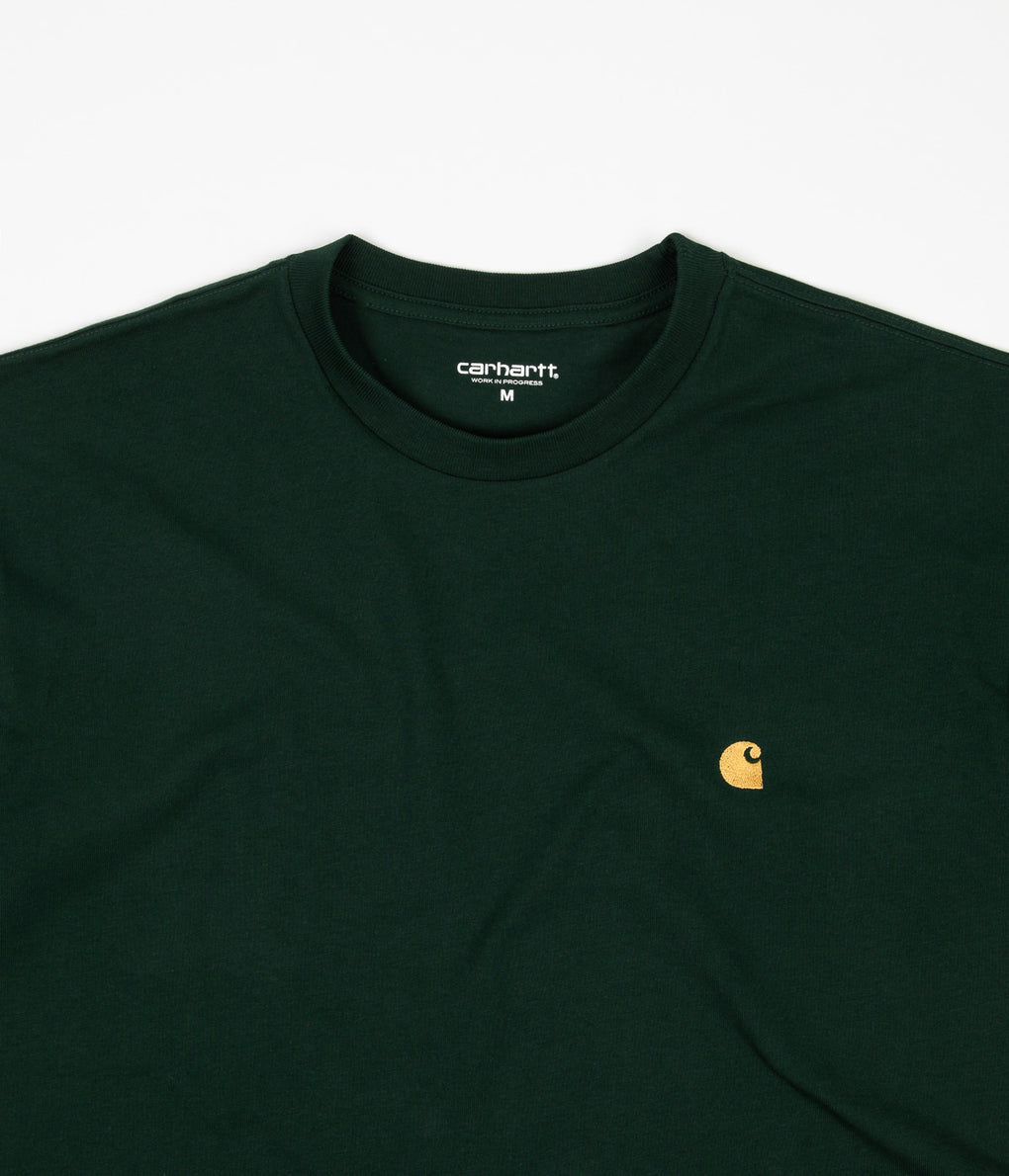 Carhartt Chase T-Shirt - Bottle Green / Gold | Always in Colour