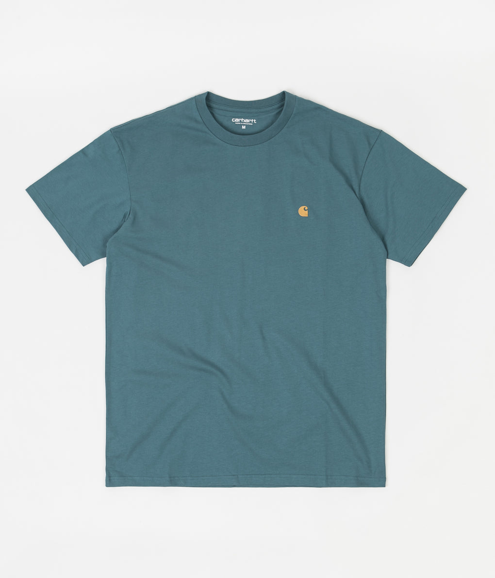 Carhartt Chase T-Shirt - Hydro / Gold | Always in Colour