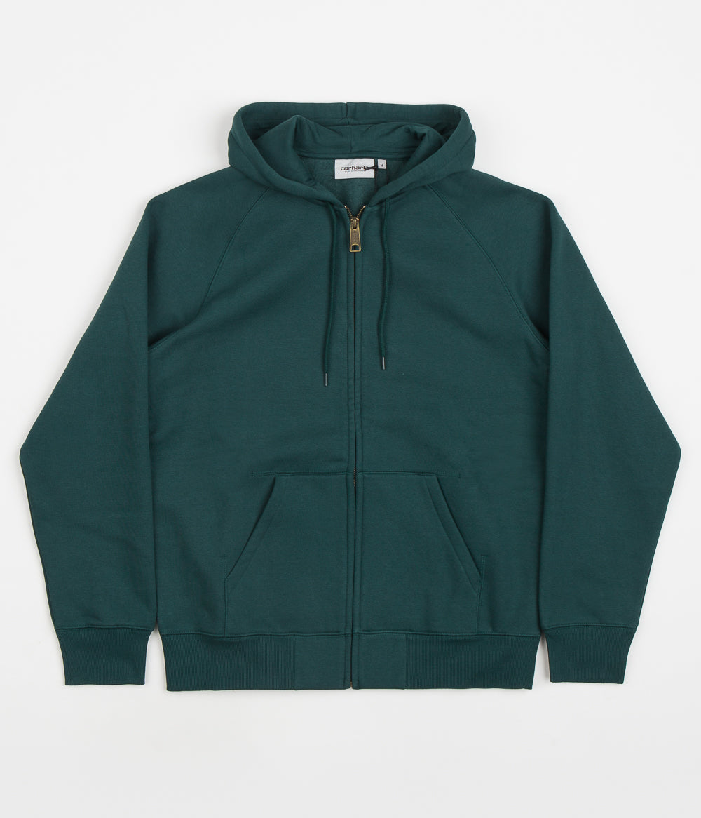 Carhartt Chase Zip Hoodie - Botanic / Gold