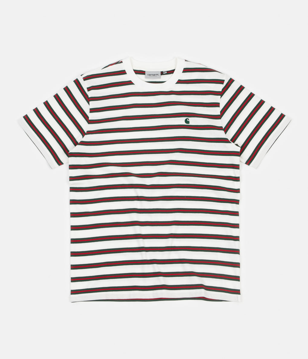 Carhartt Oakland Stripe T-Shirt - Wax / Treehouse | Always in Colour