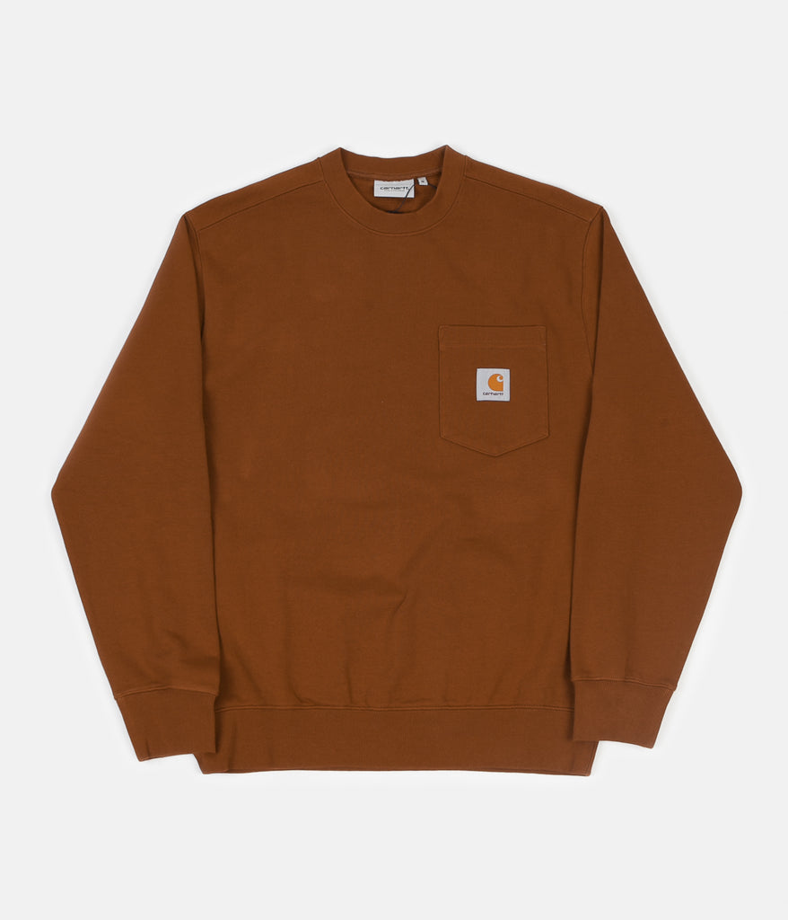 Carhartt Pocket Crewneck Sweatshirt - Brandy | Always in Colour