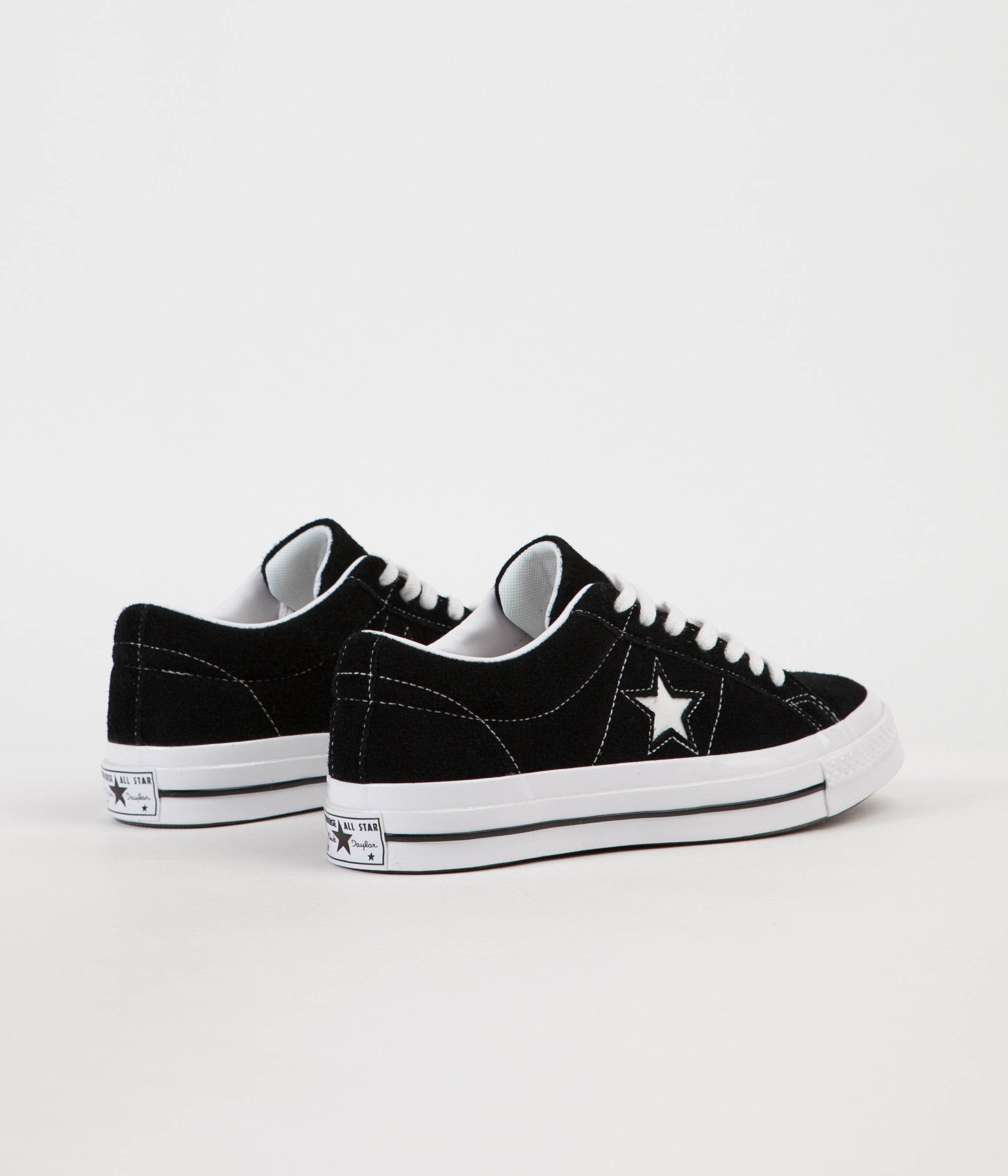 Converse One Star Ox Shoes - Black / White / White | Always in Colour