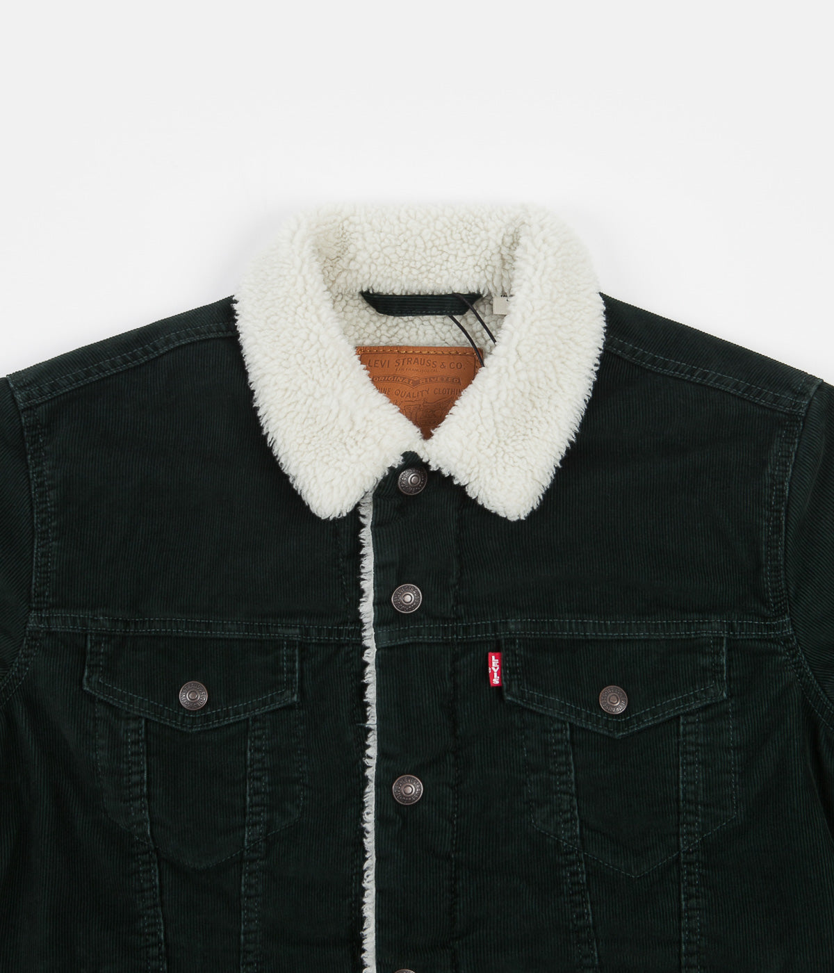 crop cord sherpa trucker jacket