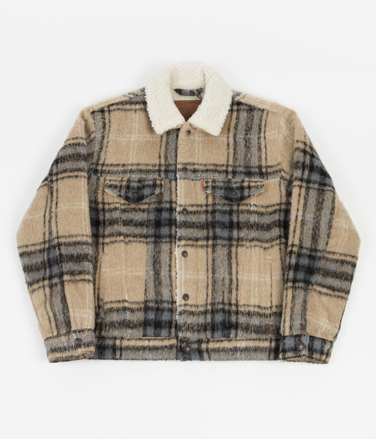 Levi's® Red Tab™ Vintage Fit Sherpa Trucker Jacket - Camel Blue Plaid |  Always in Colour