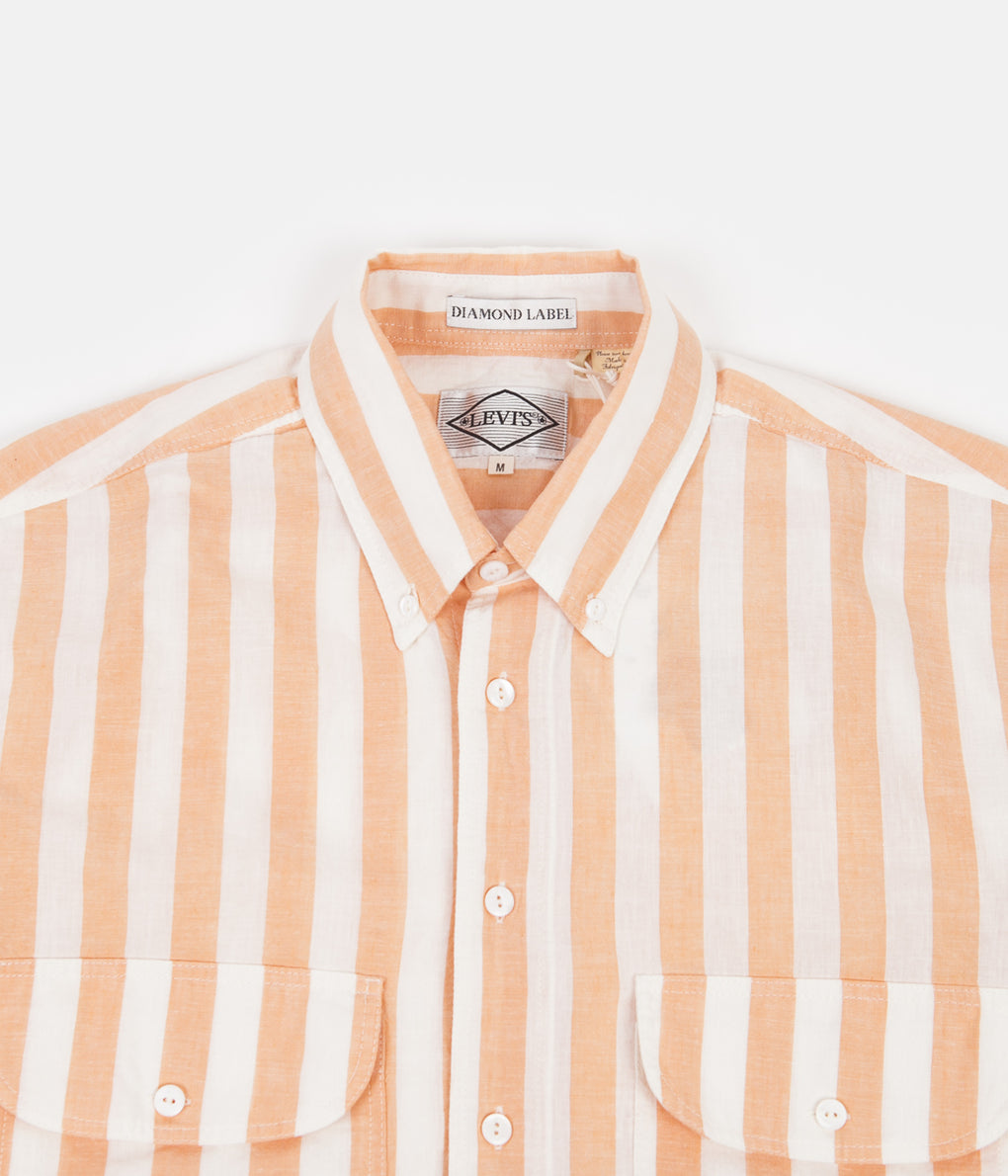 Levi's® Vintage Clothing Diamond Short Sleeve Shirt - Melon Orange / W ...