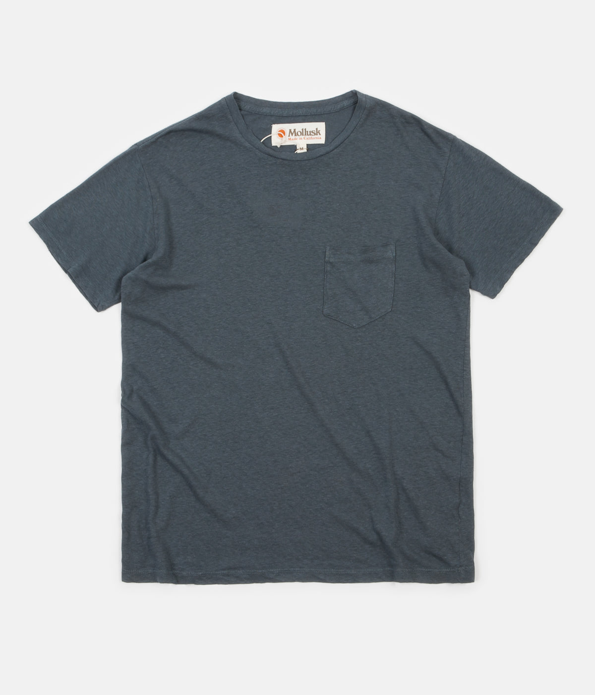 Mollusk Hemp Pocket T-Shirt - Dull Indigo | Always in Colour