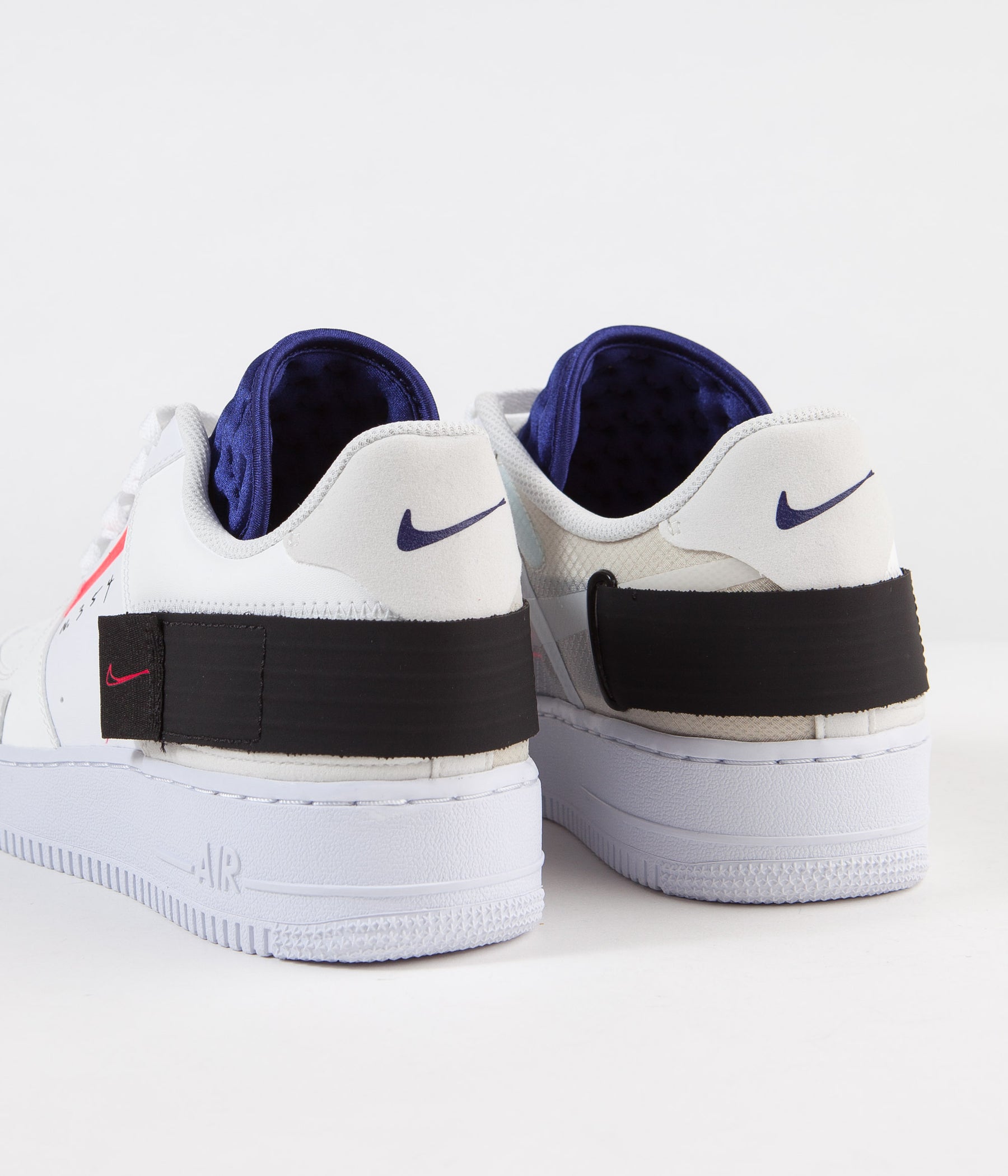 Nike Air Force 1 Type Shoes - Summit White / Red Orbit - White - Black