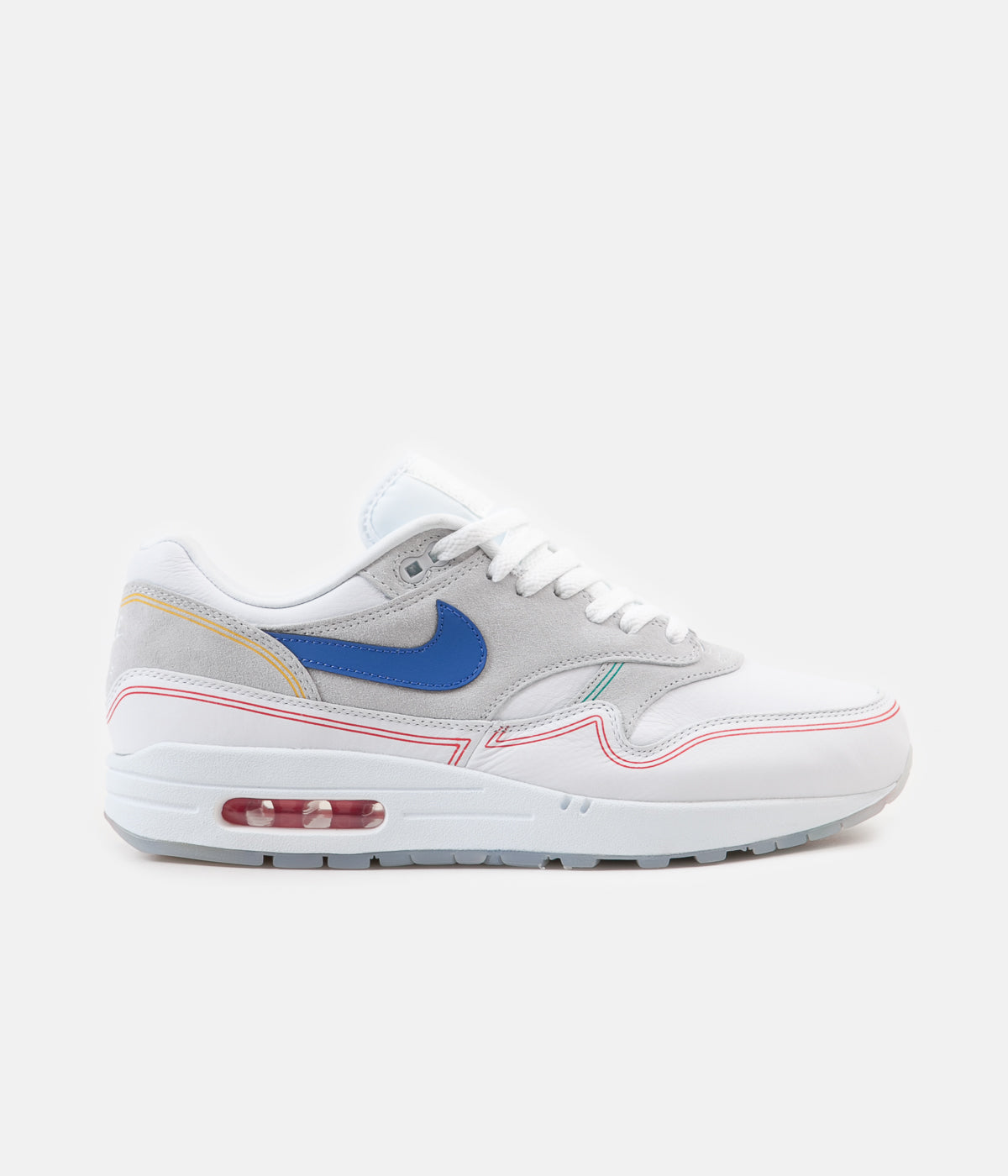 air max 1 pure platinum royal blue white