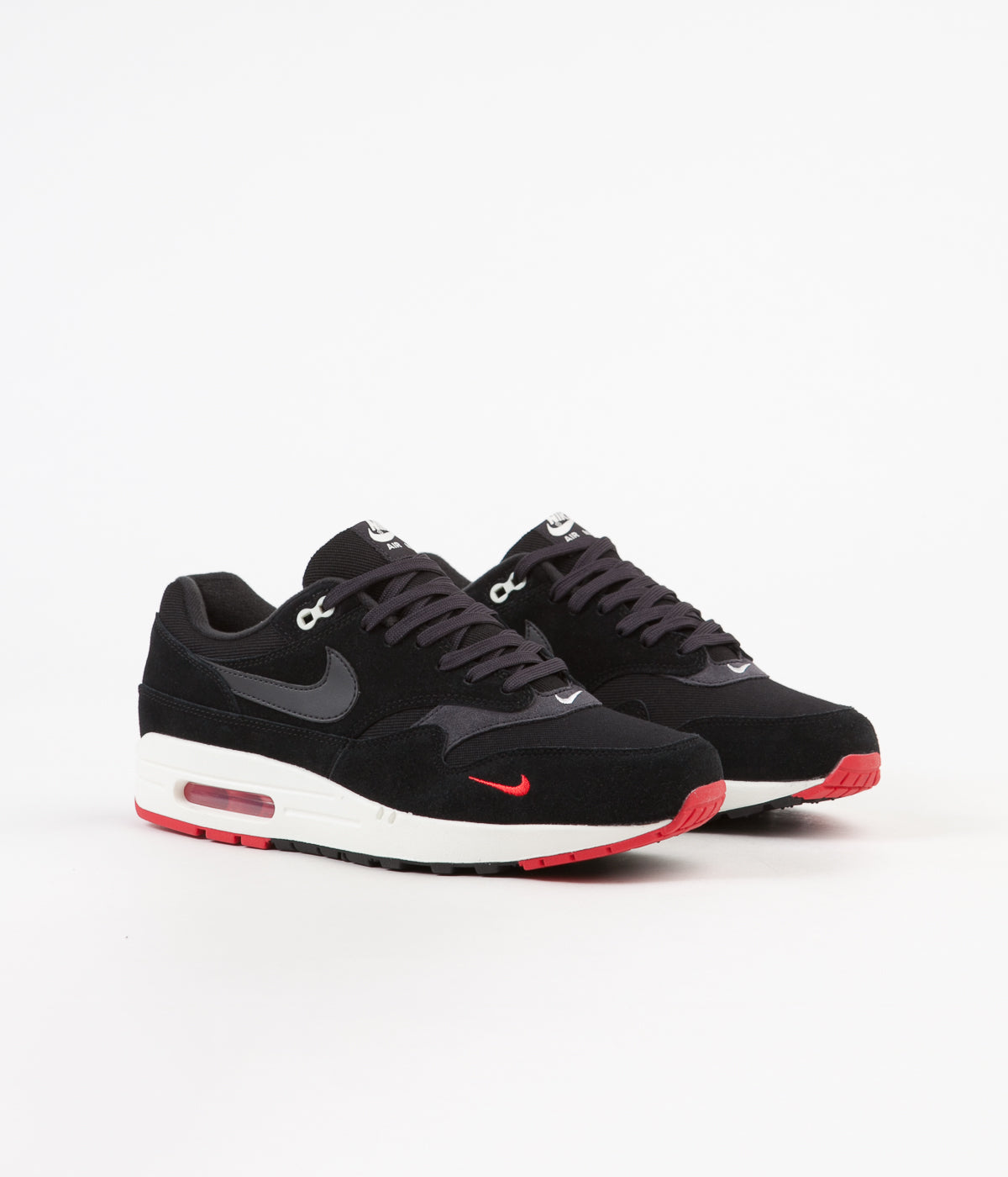 nike air max 1 premium black oil grey university red sail