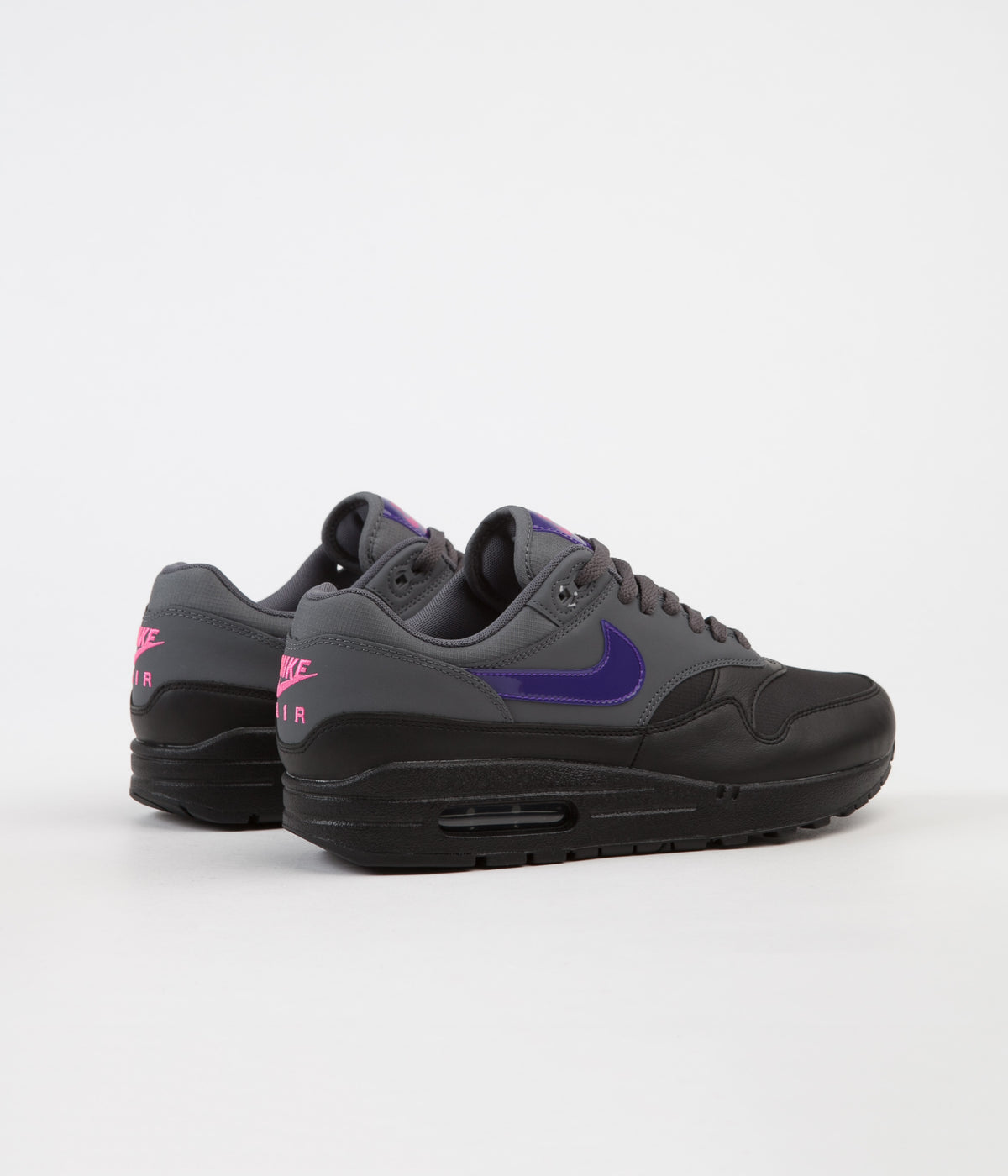 Suburbio Goneryl Margaret Mitchell Nike Air Max 1 Shoes - Dark Grey / Fierce Purple - Black - Pink Blast |  Always in Colour