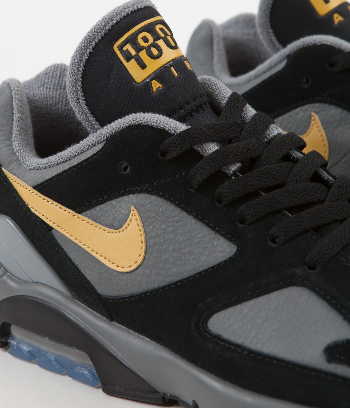 nike air max 180 grey black gold