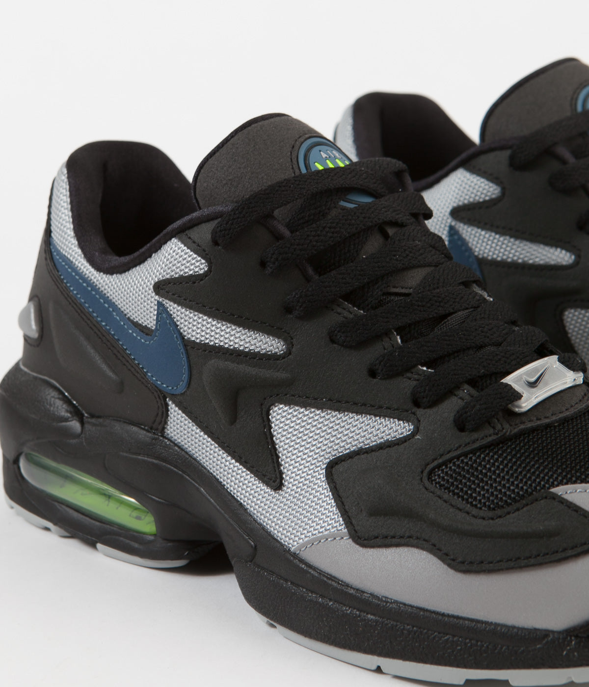 nike air max2 light black thunderstorm & volt