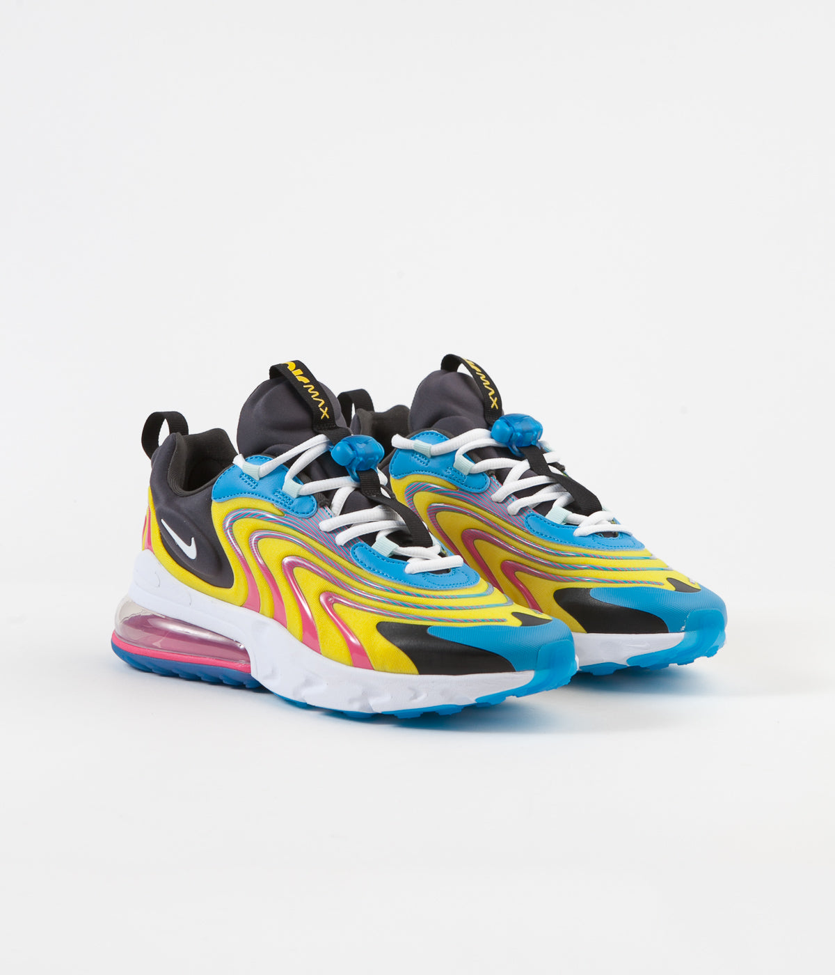 nike air max 27 white yellow blue