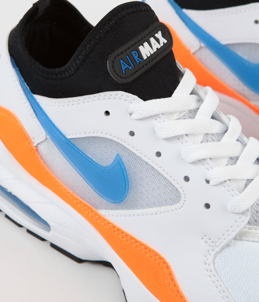 Nike Air Max '93 Shoes - White / Blue Nebula - Total Orange - Black ...