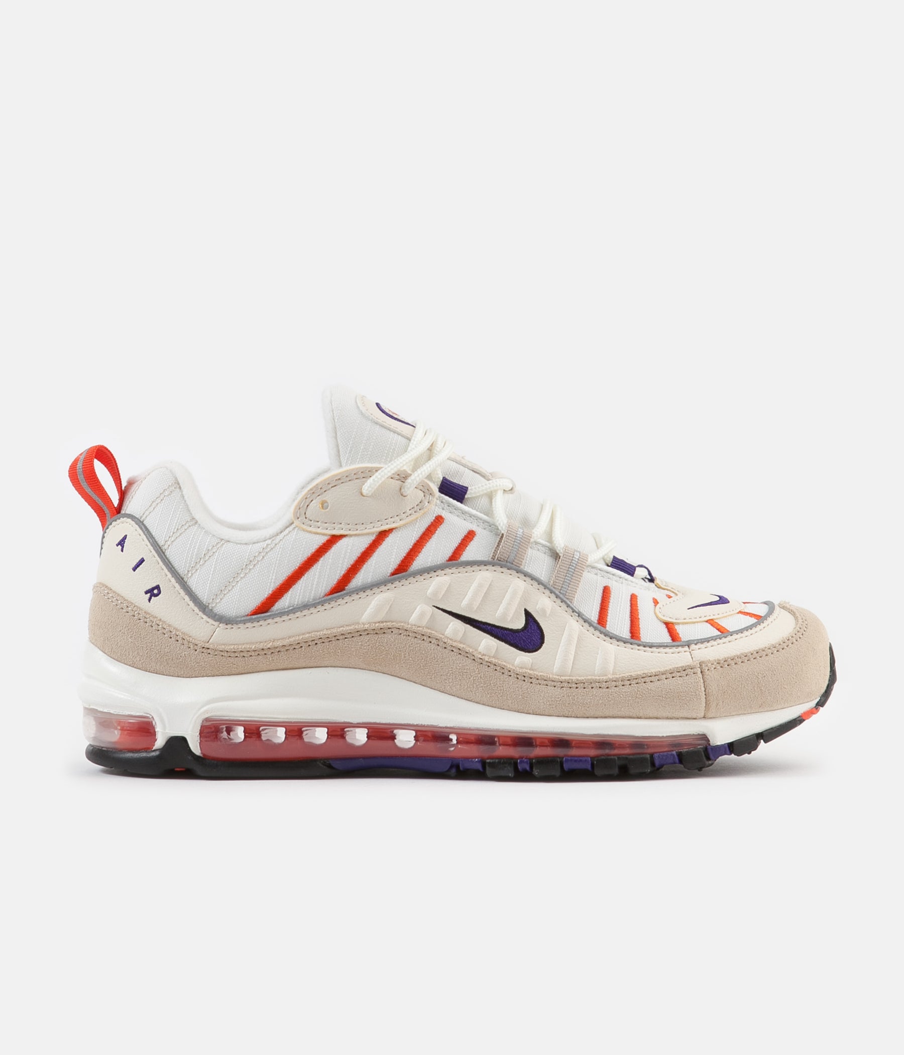 Nike Air Max 98 Shoes - Sail / Court Purple - Light Cream - Desert Ore ...