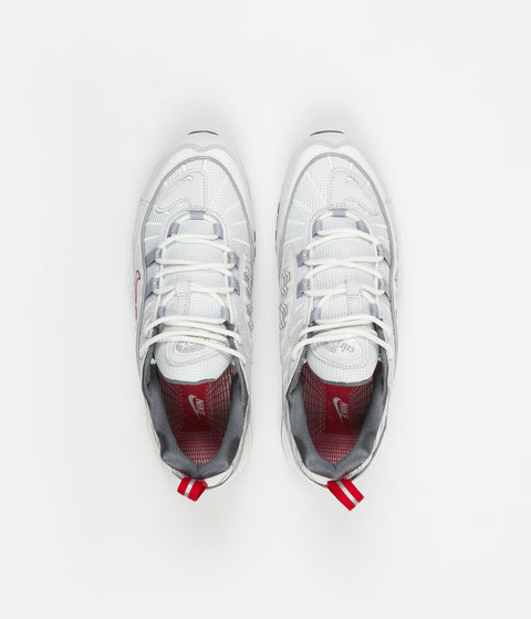 Nike Air Max 98 Shoes - Summit White / Metallic Silver | Always in Colour