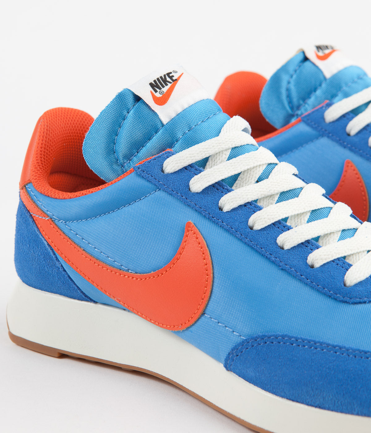 orange and blue nike sneakers