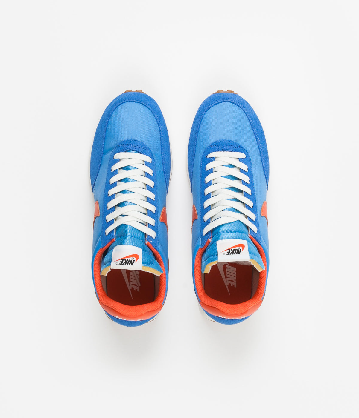 nike sneakers orange and blue