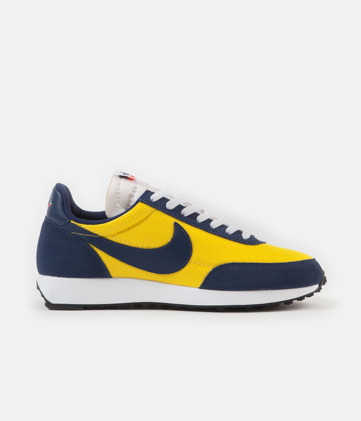 navy and yellow nike shoes