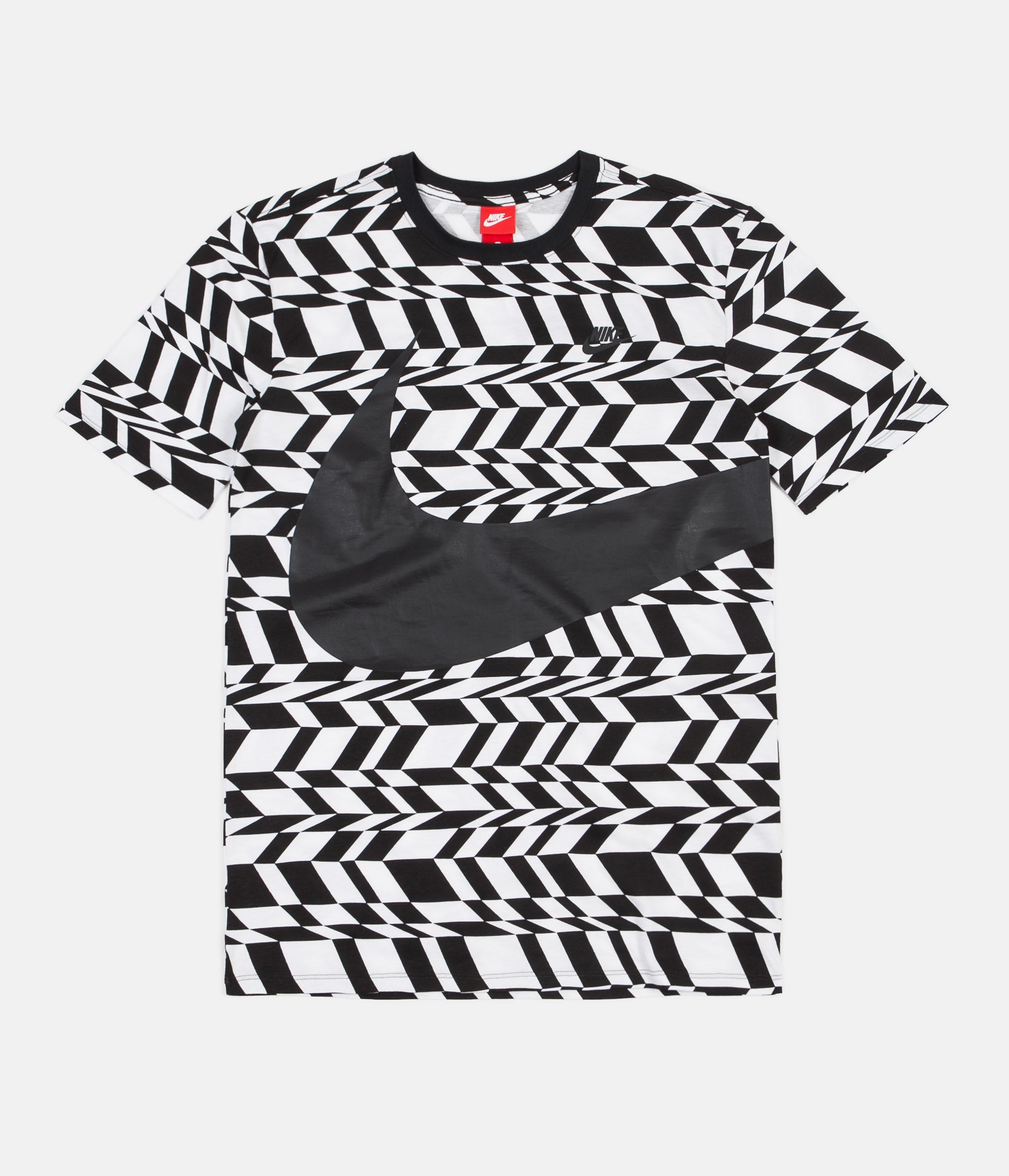 Nike AOP VW Swoosh T-Shirt - White / Black / Black | Always in Colour
