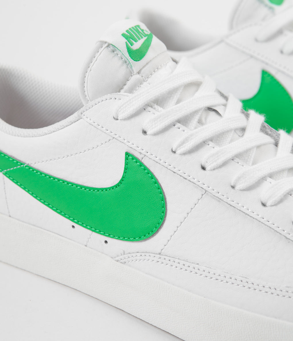 Nike Blazer Low Leather Shoes - White / Green Spark - Sail | Always in ...