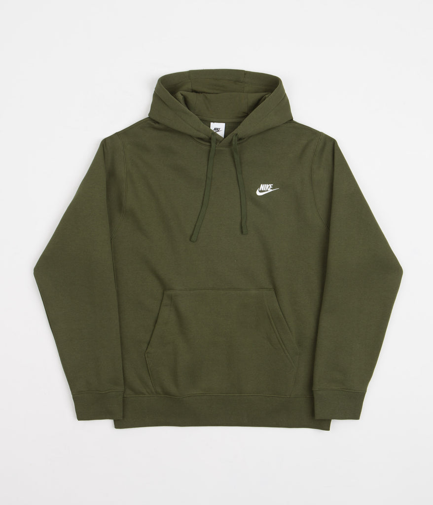 Nike Club Fleece Hoodie - Rough Green / Rough Green / White | Always in ...