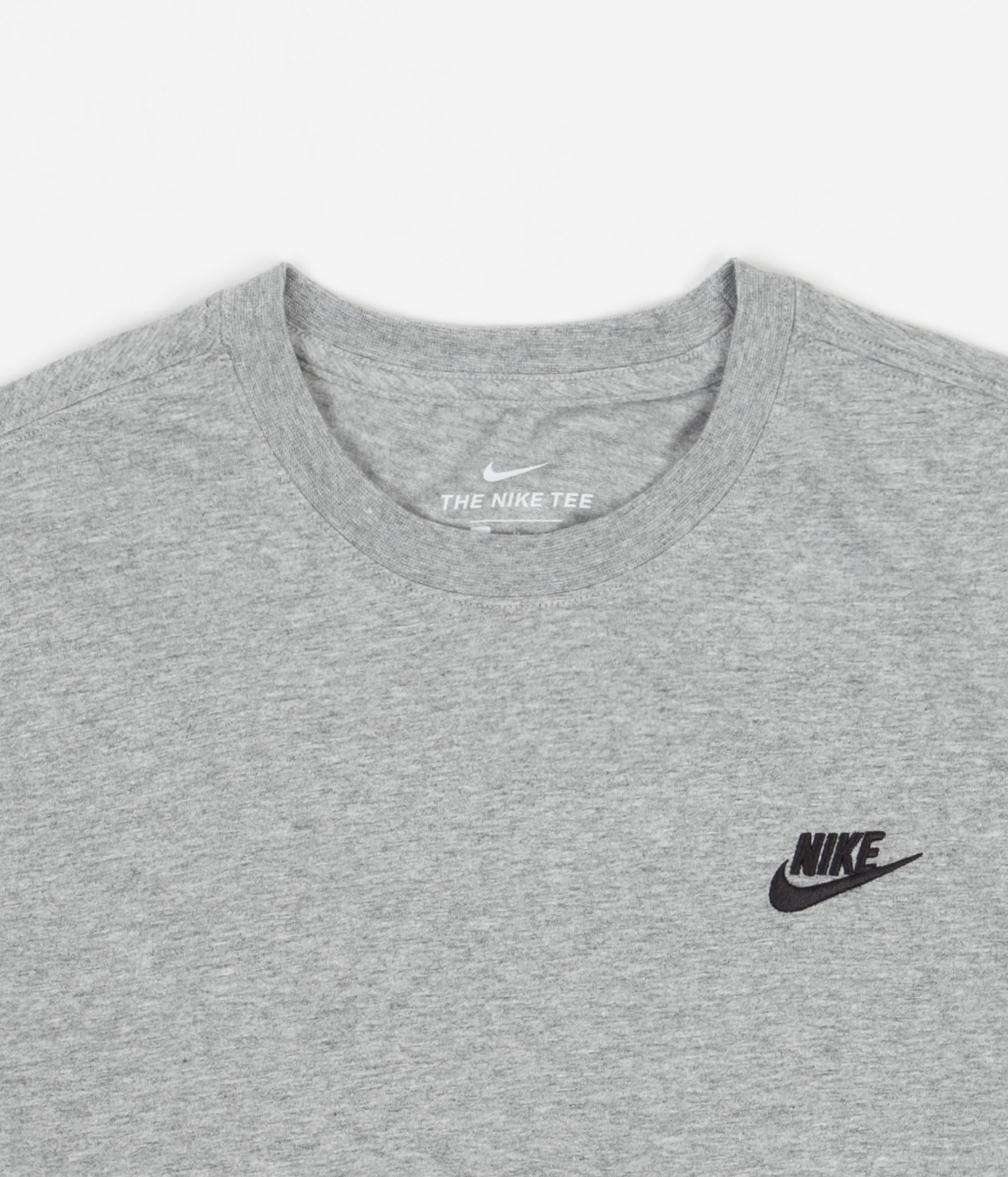Nike Club T-Shirt - Dark Grey Heather / Black | Always in Colour
