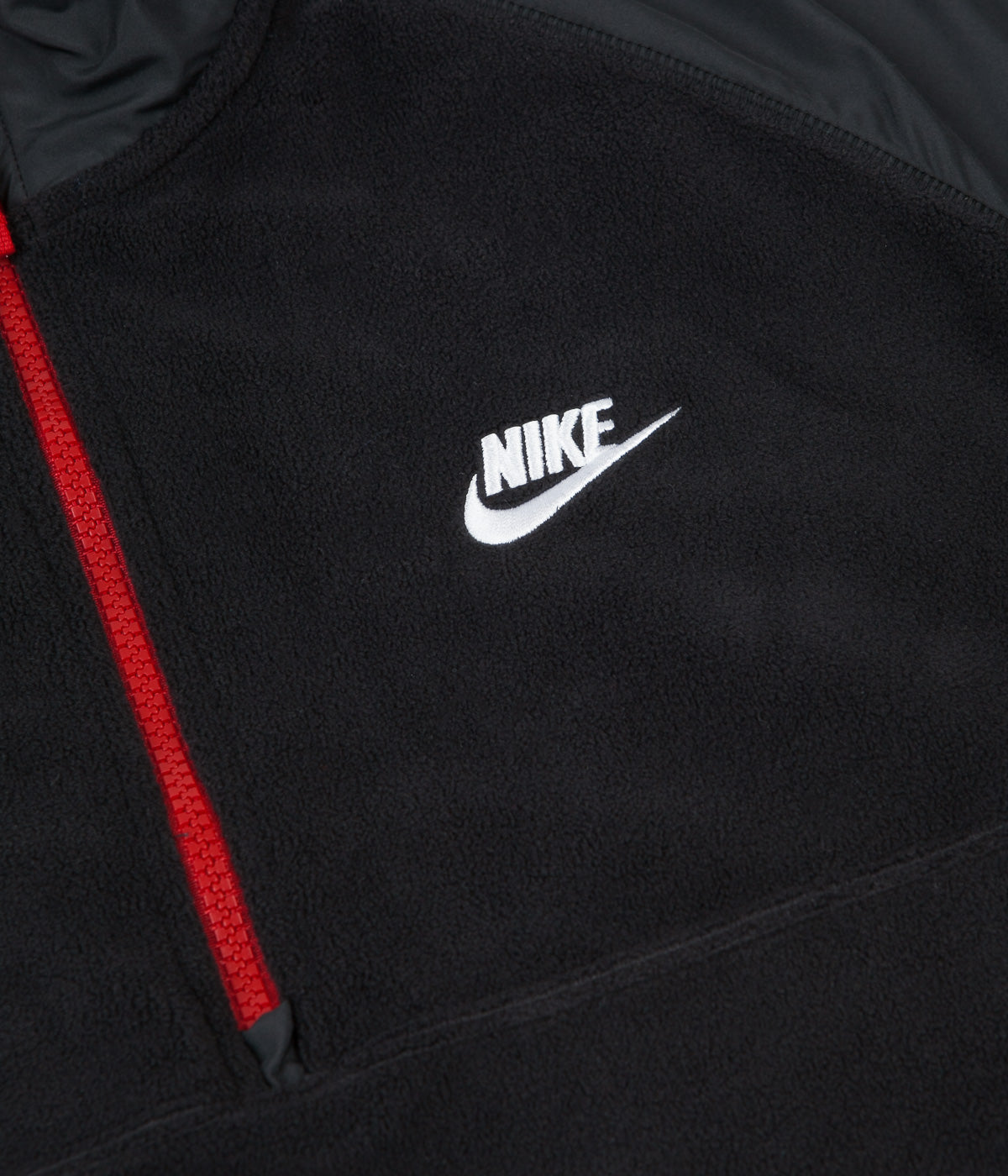 Nike Half Zip Fleece - Black / Off Noir / Gym Red / White | Always in ...