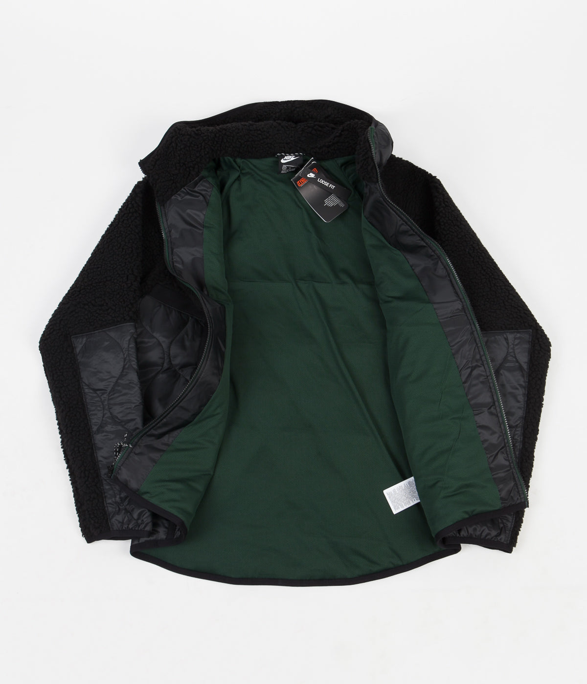 black and green nike windbreaker