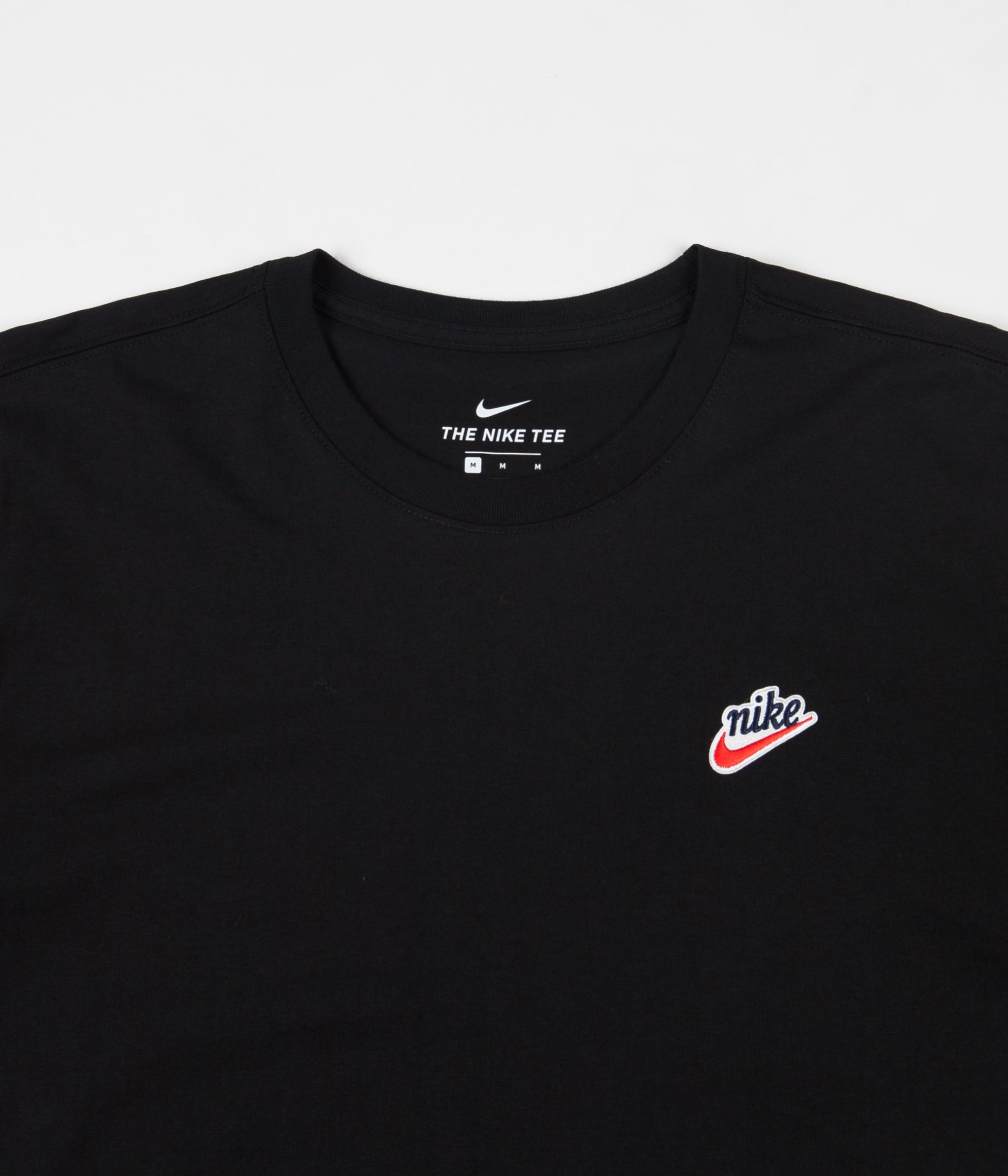 nike black t shirt red tick