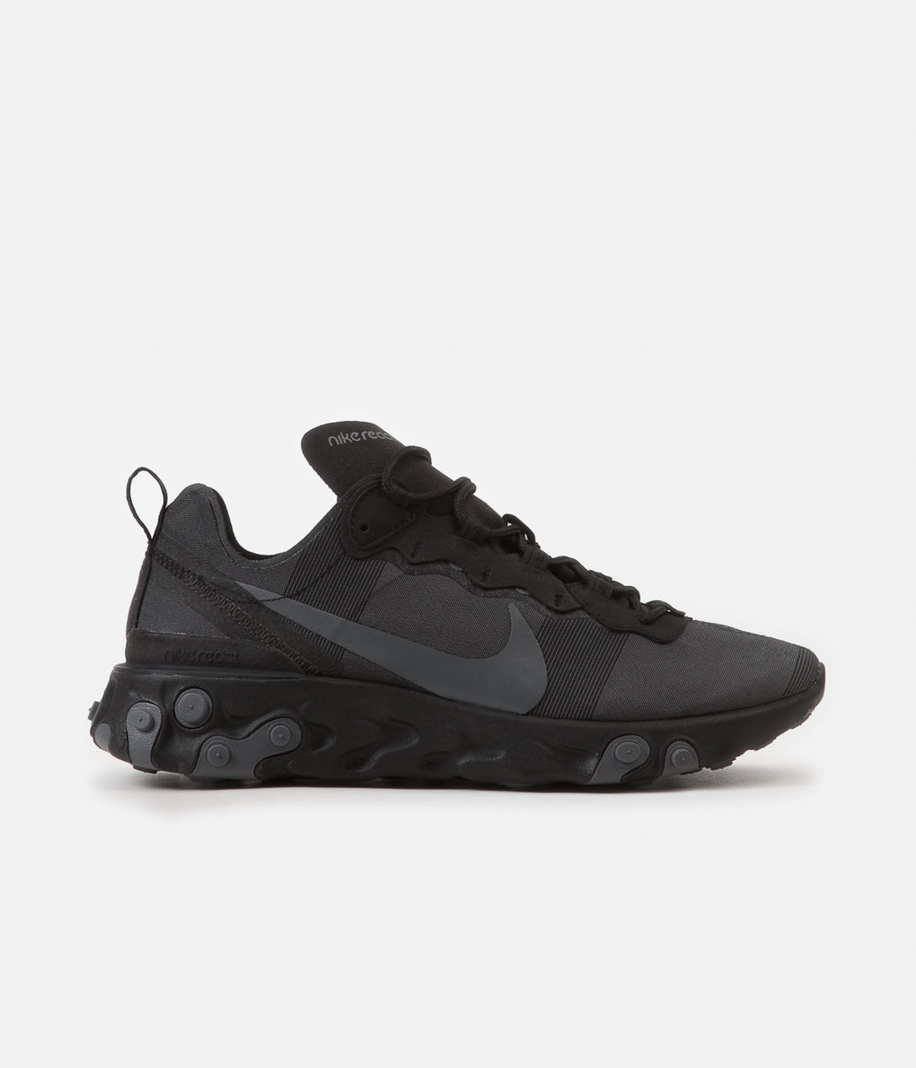 Nike React Element 55 Shoes Black Dark Grey Always In Colour
