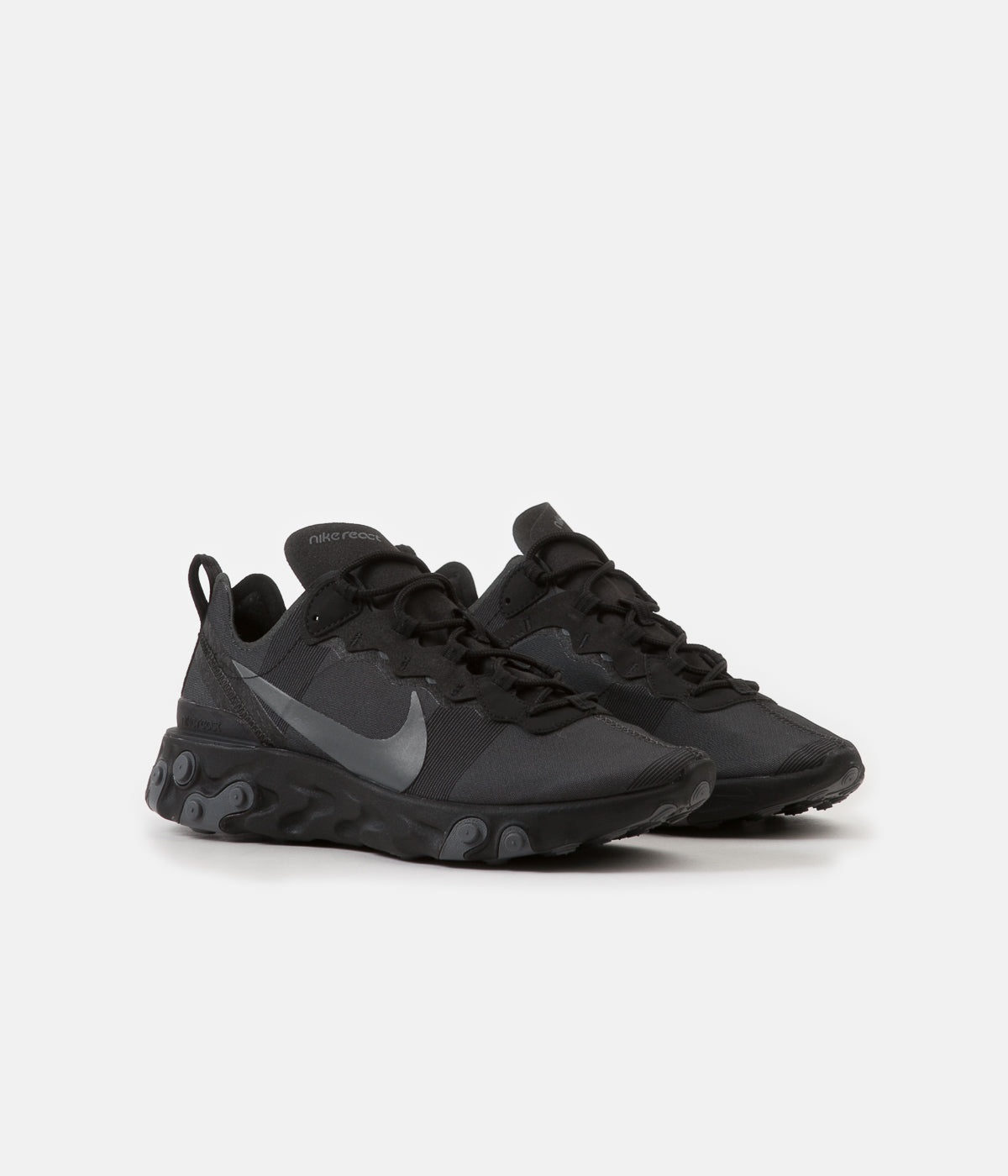 nike react element 55 se black dark grey