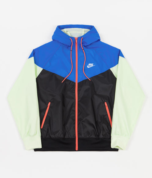 Recycled Windrunner Hooded - Black / Signal Blue / Lime Ic | Always in