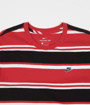 red and white striped nike shirt