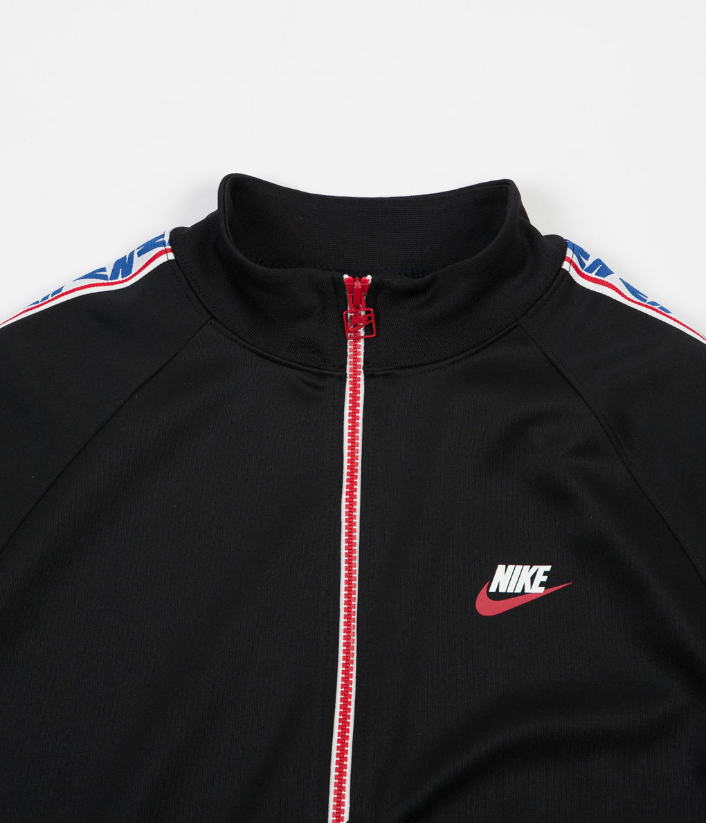 Nike Taped Poly Track Jacket - Black / Gym Red / Sail | Always in Colour