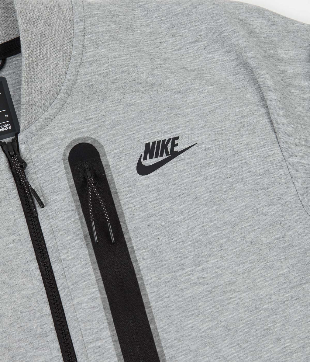 Nike Tech Fleece Bomber Jacket - Dark Grey Heather / Black | Always in ...