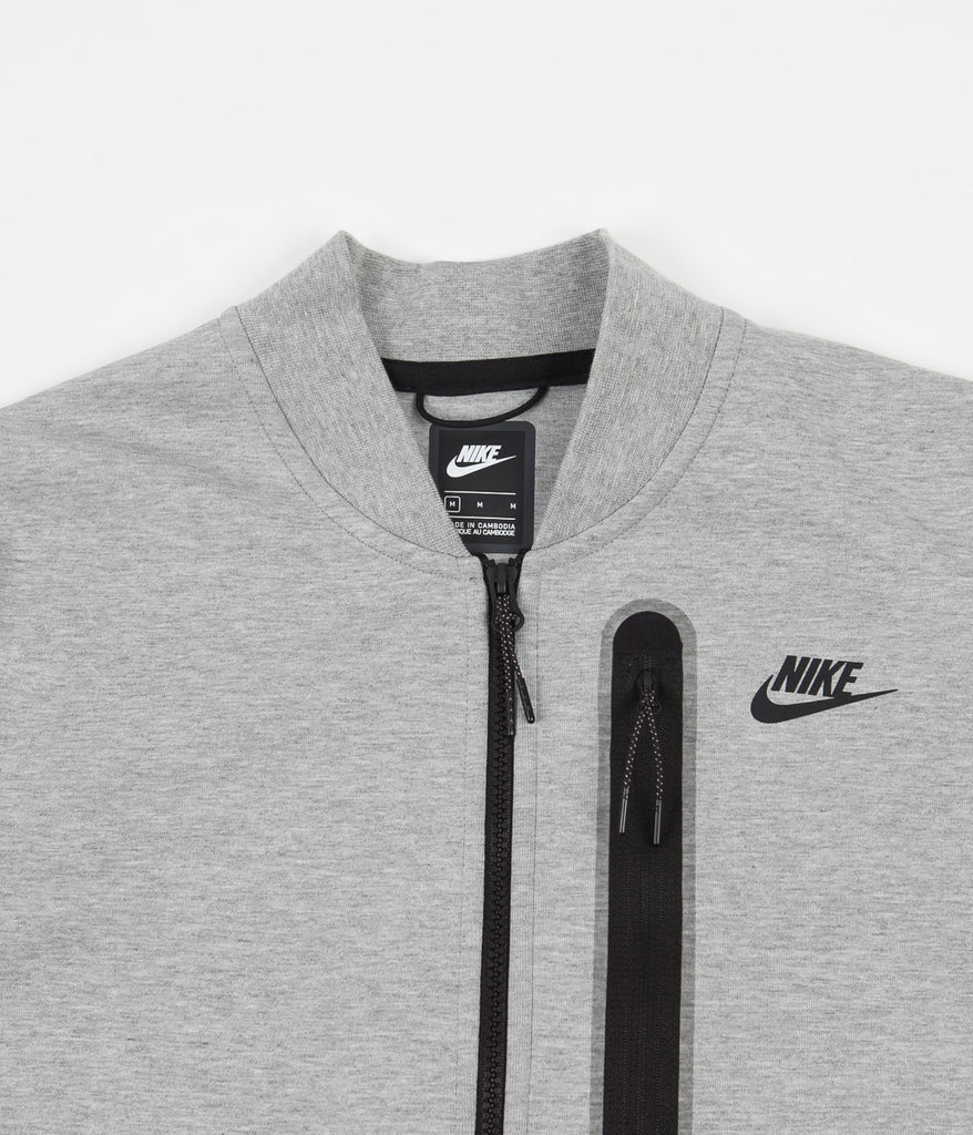 Nike Tech Fleece Bomber Jacket - Dark Grey Heather / Black | Always in ...