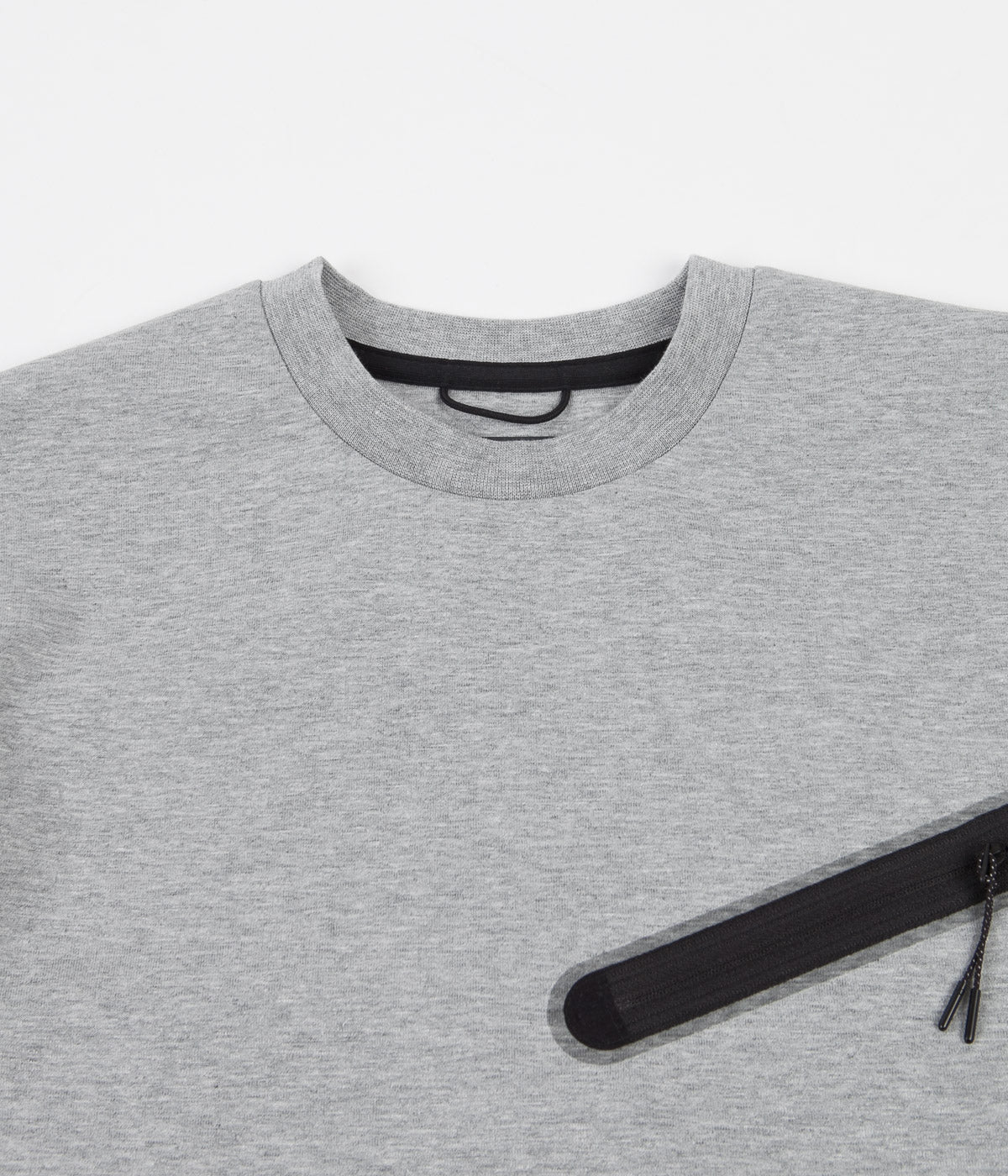 Nike Tech Fleece Crewneck GX T-Shirt - Dark Grey Heather / Black ...