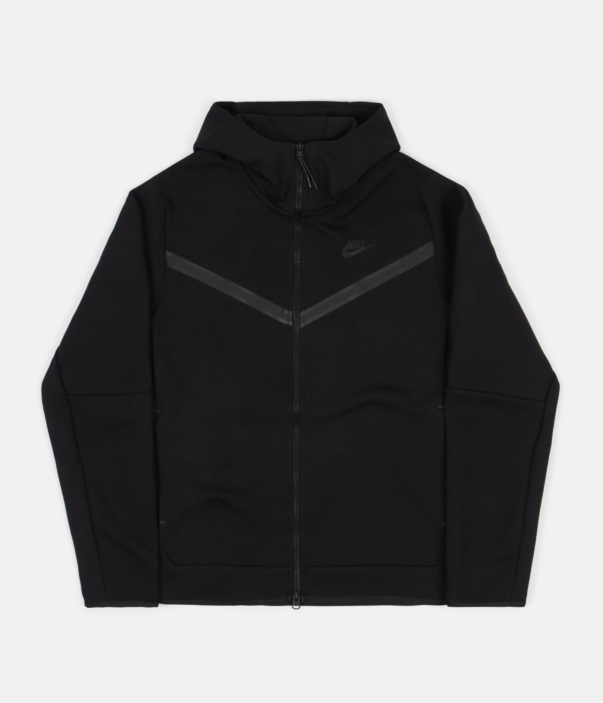 nike tech fleece zip hoodie black