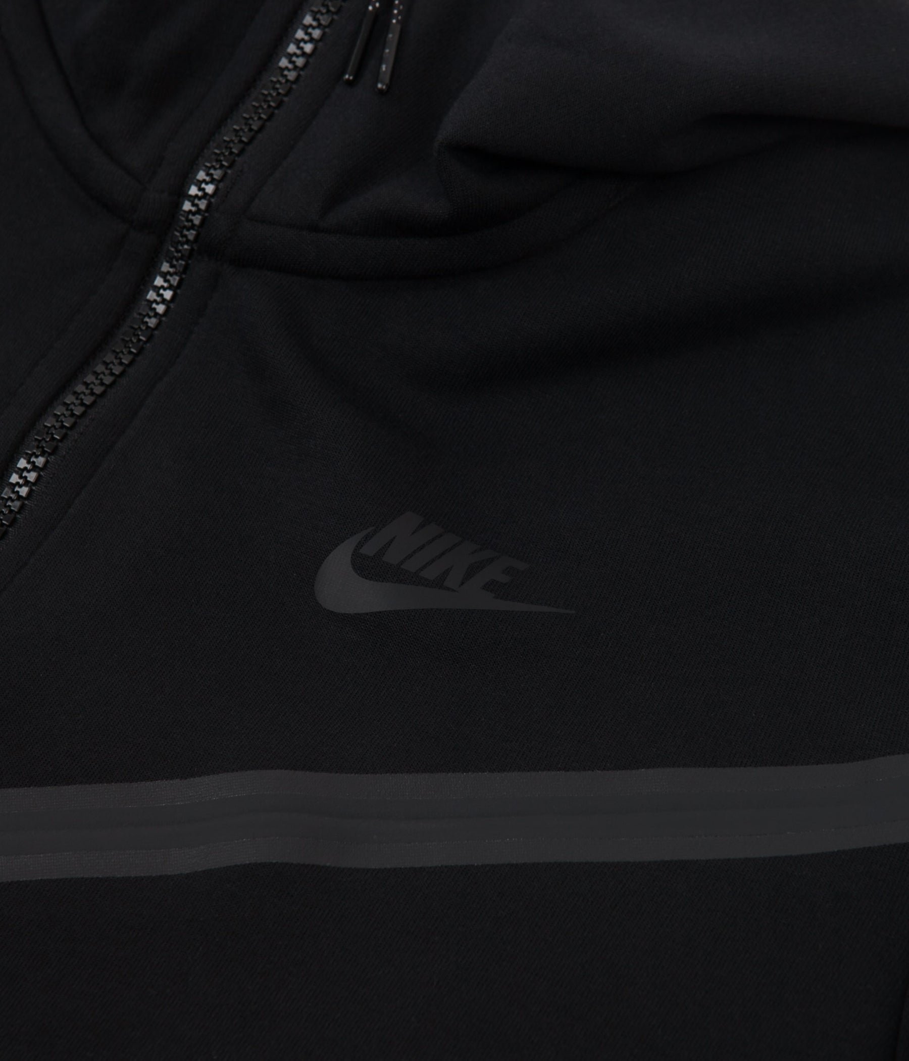 Nike Tech Fleece Full Zip Hoodie - Black / Black | Always in Colour