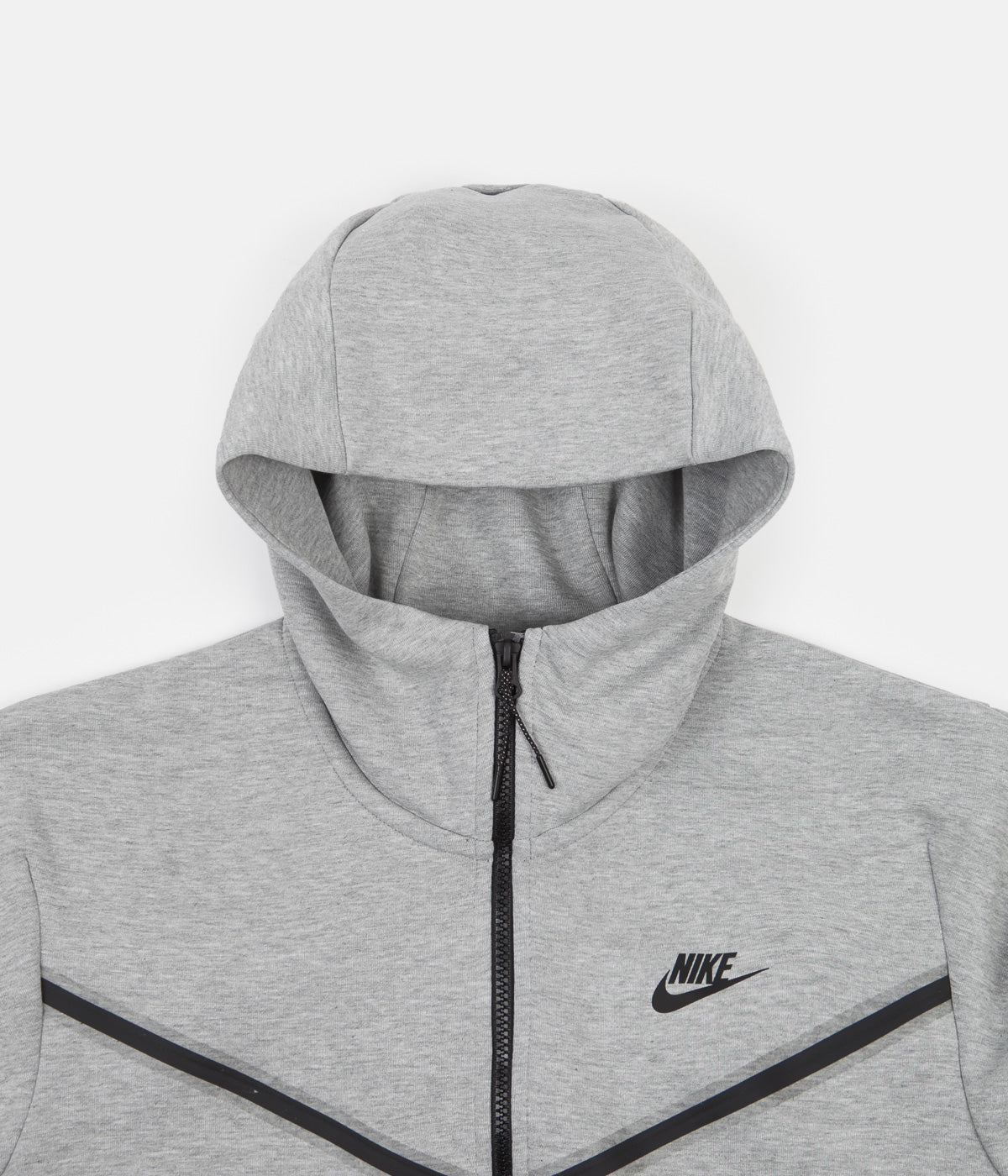 Nike Tech Fleece Full Zip Hoodie - Dark Grey Heather / Black | Always ...