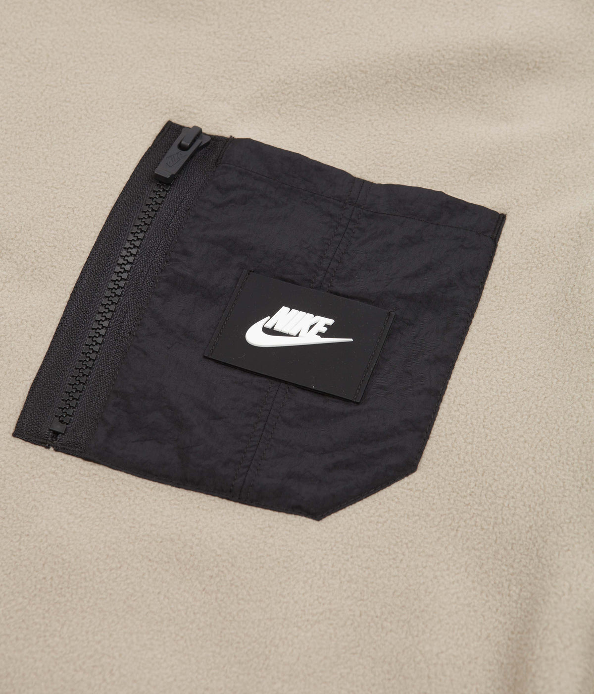 Nike Therma-FIT Fleece Crewneck Sweatshirt - Khaki / Ironstone / Black ...