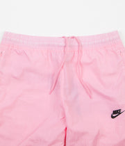 nike swoosh woven pants pink