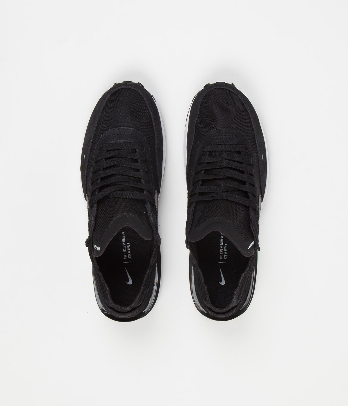 Nike Waffle One Shoes - Black / Black - White - Orange | Always in Colour