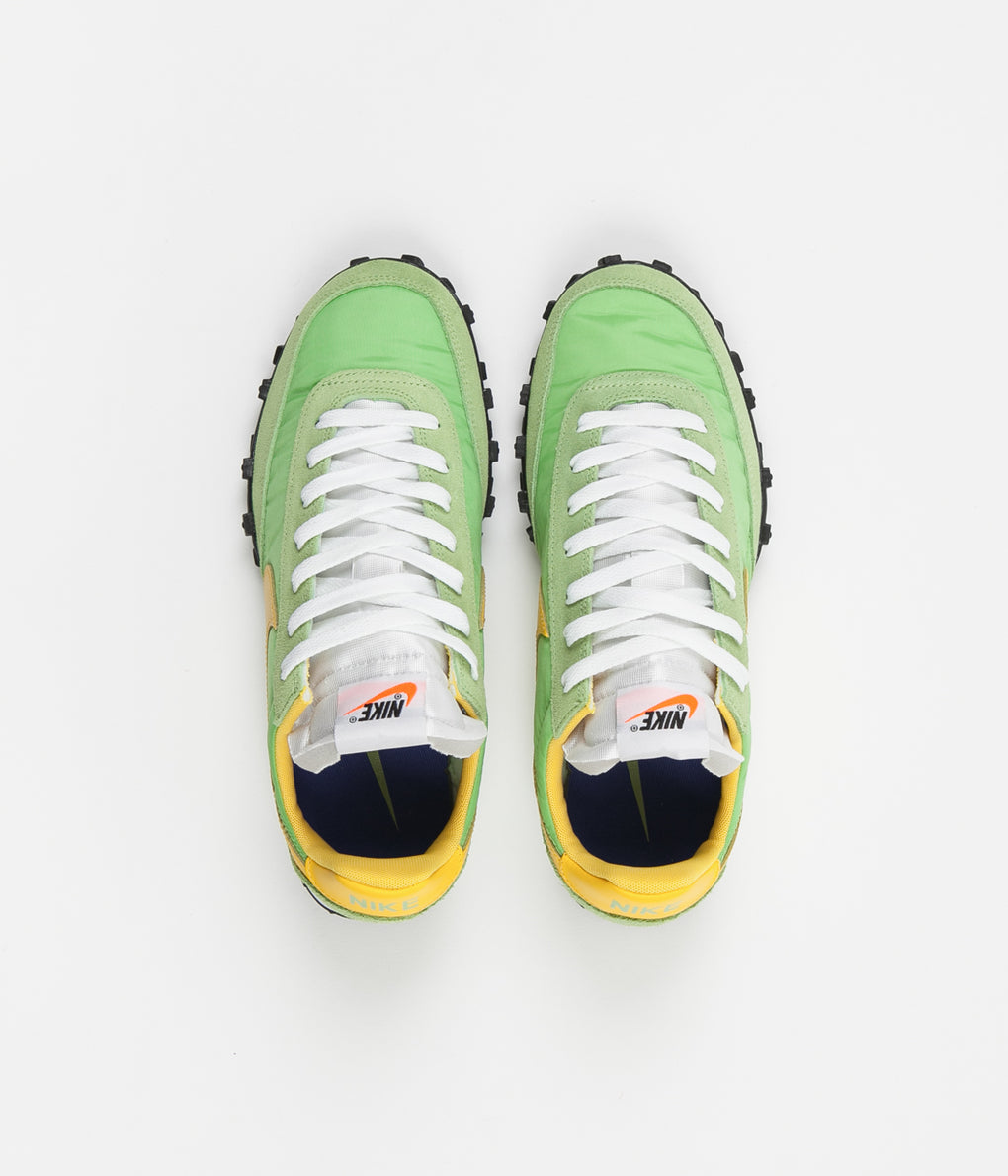 nike waffle racer green yellow