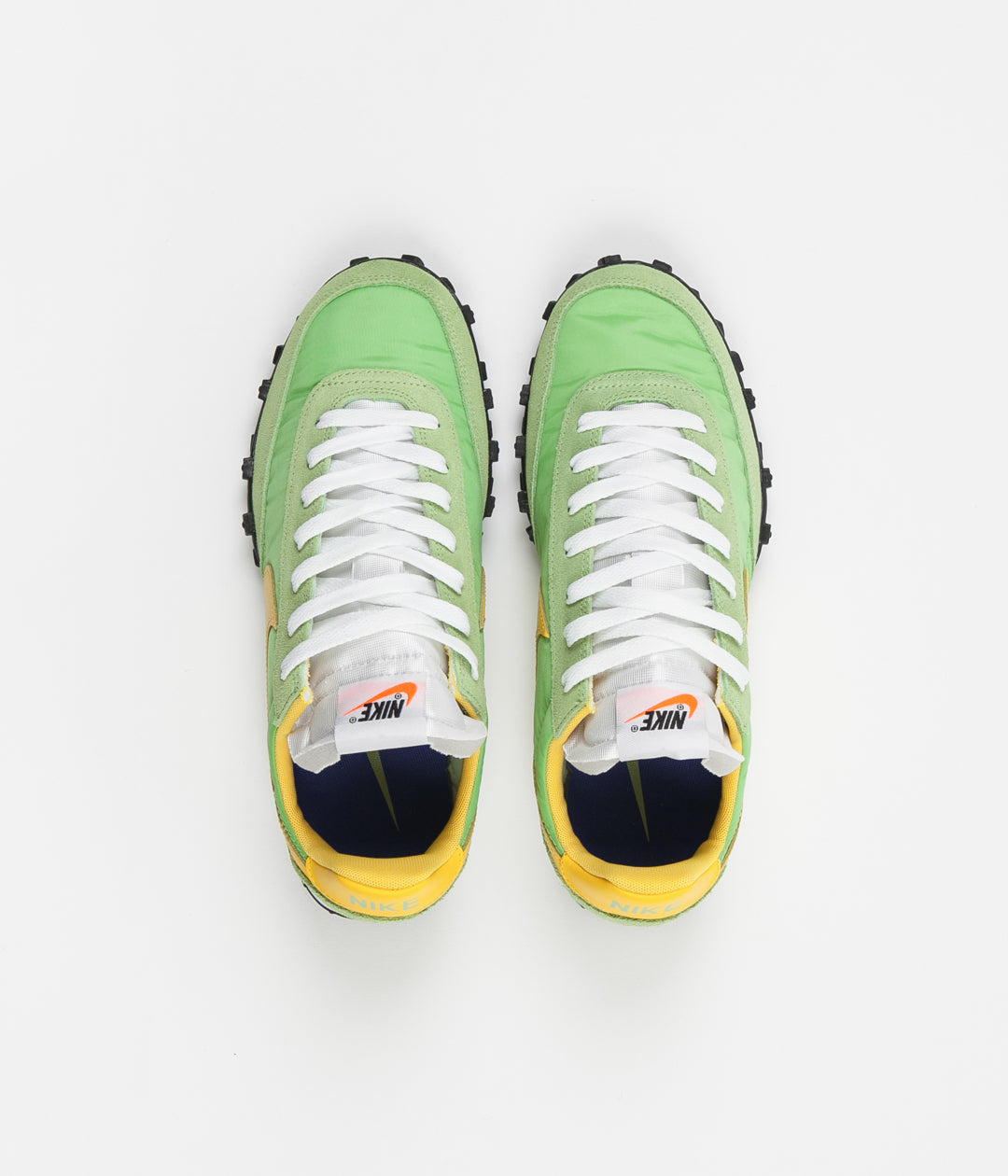 nike waffle racer green nebula