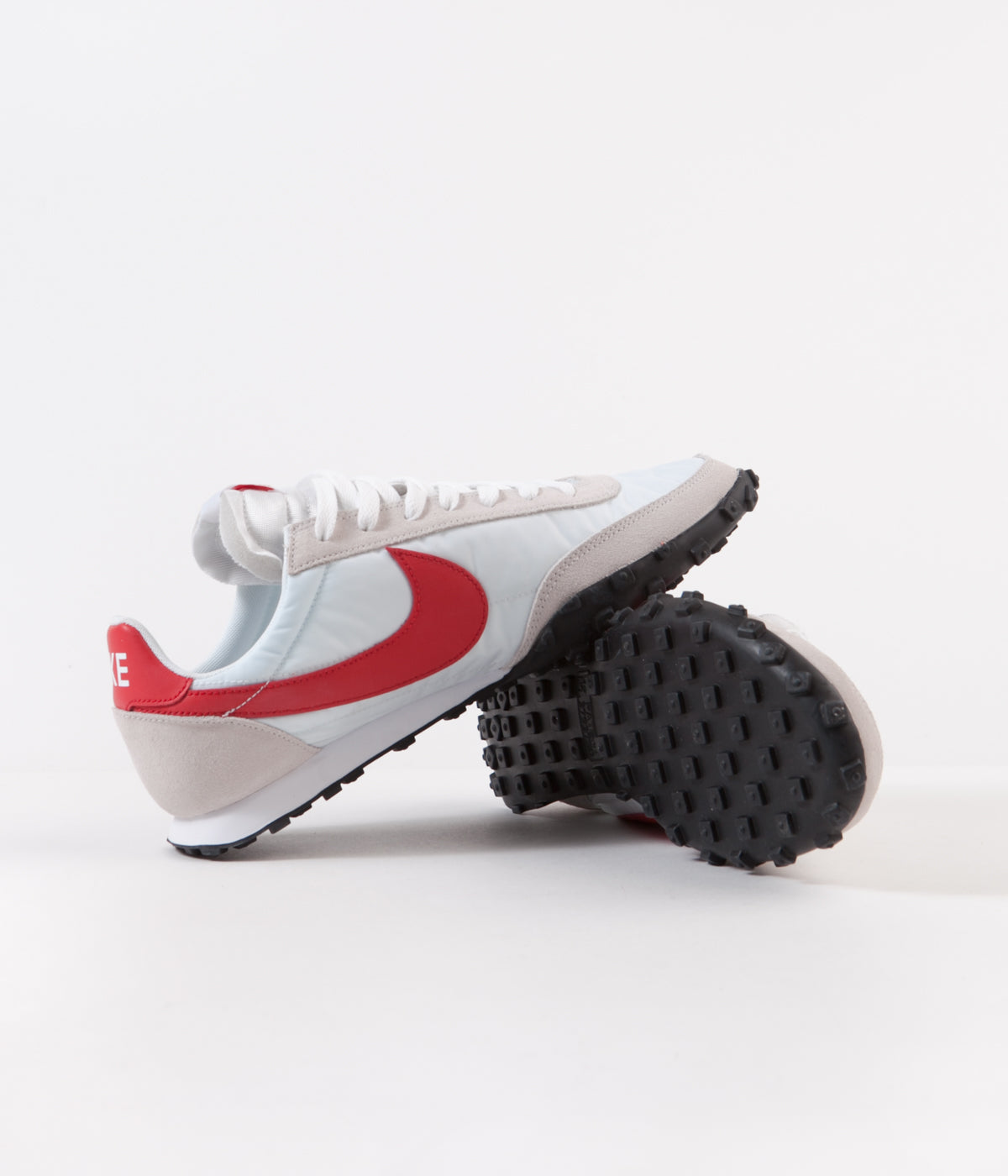 nike waffle racer white red