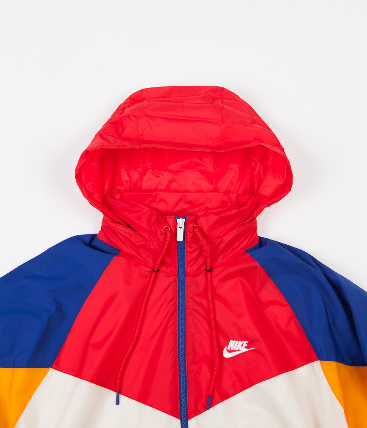 nike jacket red white and blue